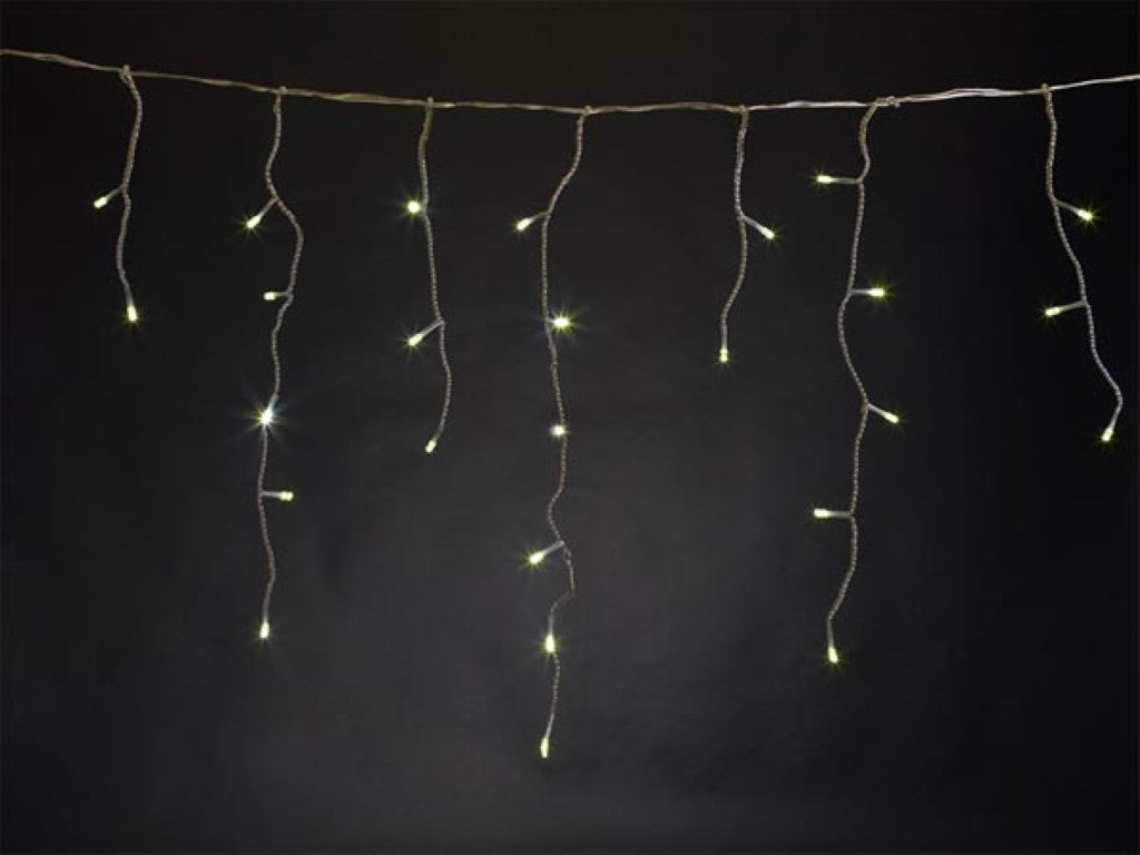 RANA LED - 4 x 0.6 m - 144 lâmpadas branco quente - fio transparente - modulador - 24 V_0