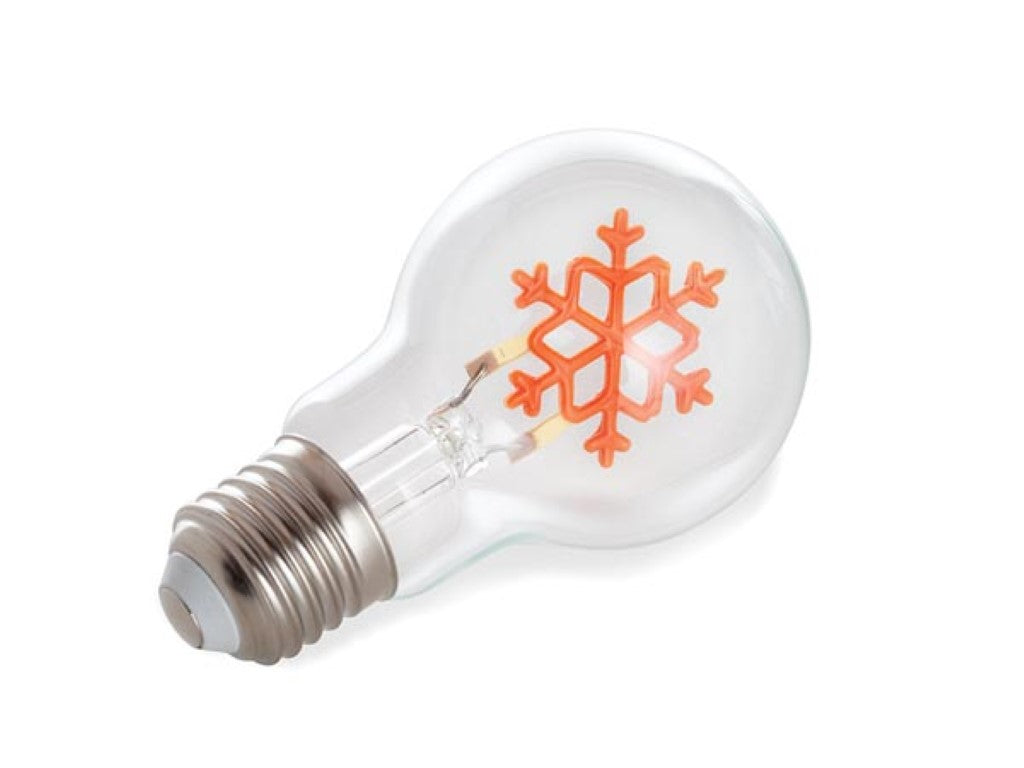 Deco bulb - lâmpada em forma de floco de neve - fio dourado - E27_0