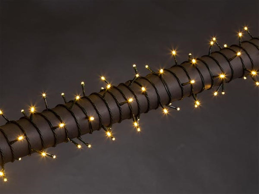 STELLA LED - 20 m - 300 lâmpadas branco quente - fio verde - 24 V_0