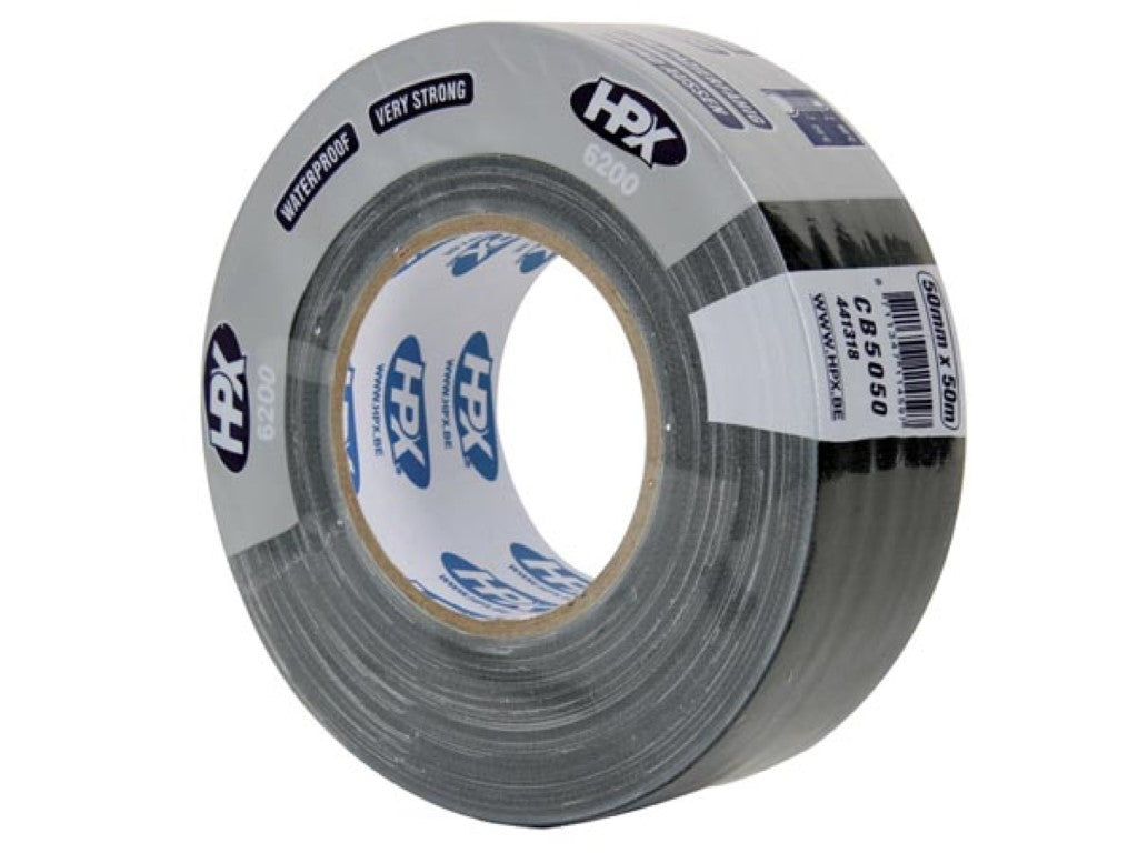 Fita de tecido profissional - 50mm x 50m - preta_0