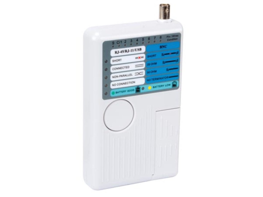 TESTADOR DE CABOS LAN/USB USB-A, MINI-USB-B, BNC, RJ45, RJ12, RJ11, RJ10_0