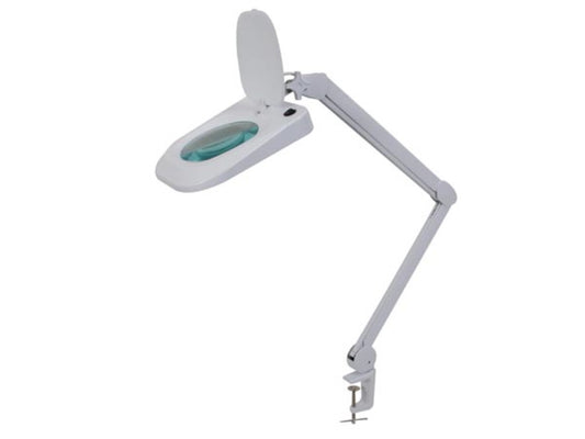 Candeeiro de secretária LED com lupa - 5 dioptrias - 10 W - 60 LEDs - branco_0
