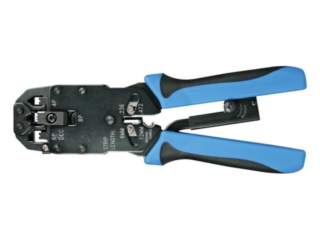 FERRAMENTA DE ENGASTE PARA CONECTORES MODULARES 4P4C (RJ10), 6P4C (RJ11), 8P8C (RJ45), DEC_0