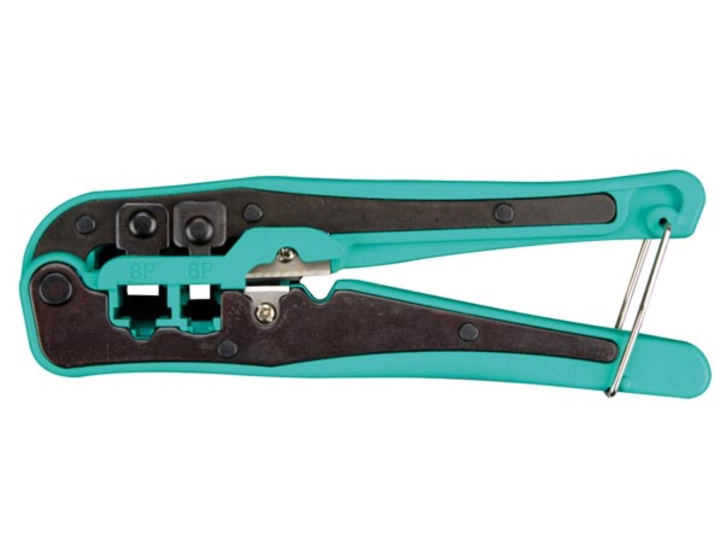 FERRAMENTA PARA ENGASTE & CORTE DE CONECTORES 4P2C, 4P4C (RJ10), 6P4C (RJ11), 6P6C (RJ12), 8P8C (RJ45)_0
