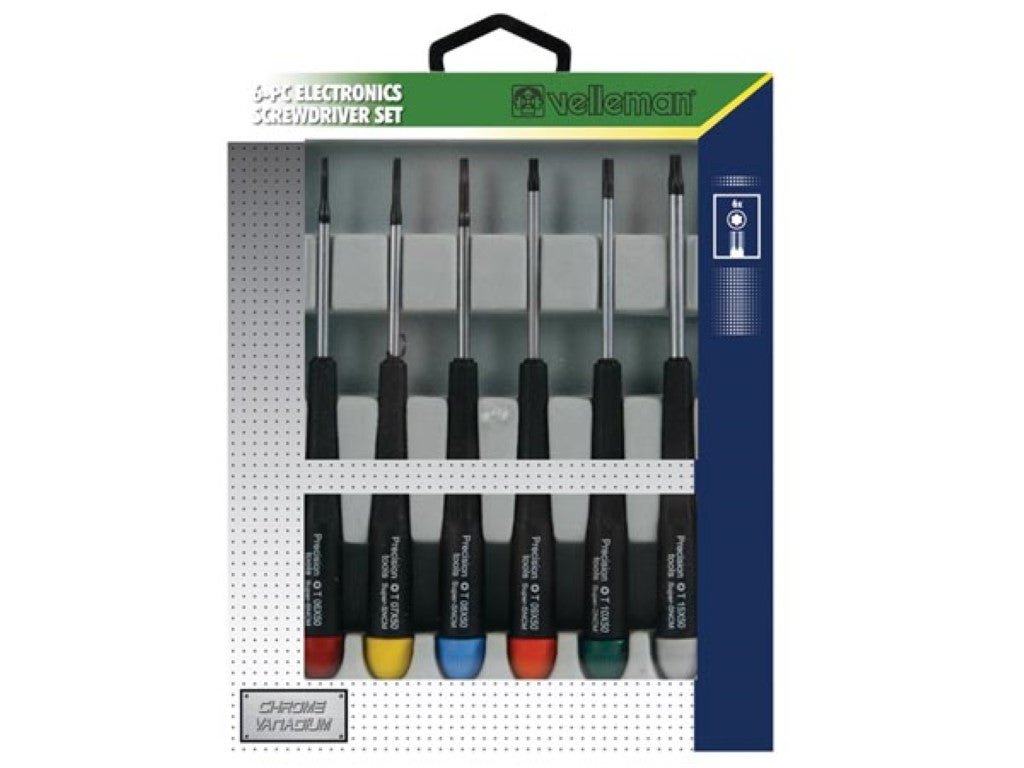 CONJUNTO DE CHAVES DE FENDAS PARA ELECTRÓNICA DE 6 PEÇAS ('ESTRELA')_0
