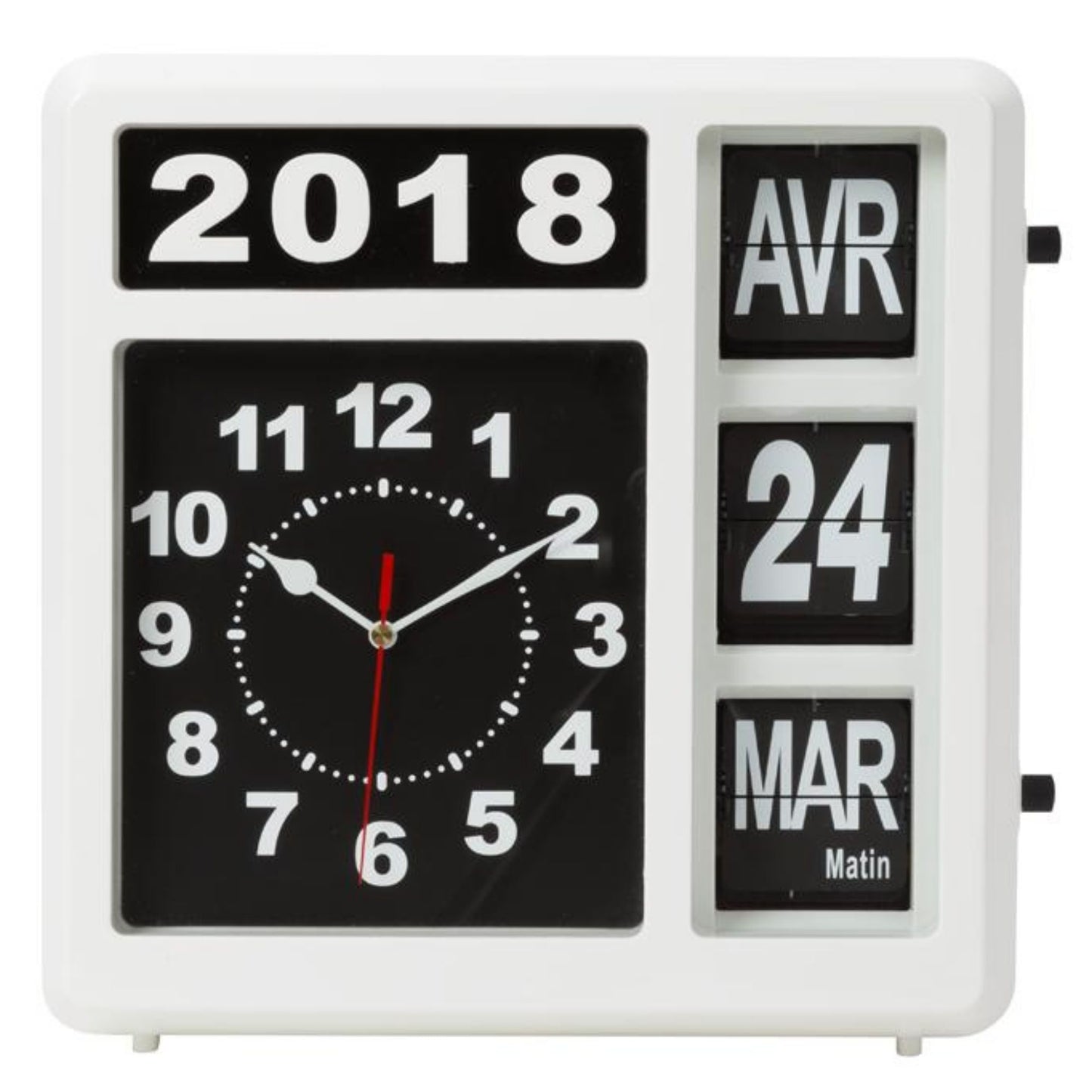 RELÓGIO DE ALETA PARA PAREDE COM CALENDÁRIO - 31 x 31 cm - VERSÃO FRANCESA_0