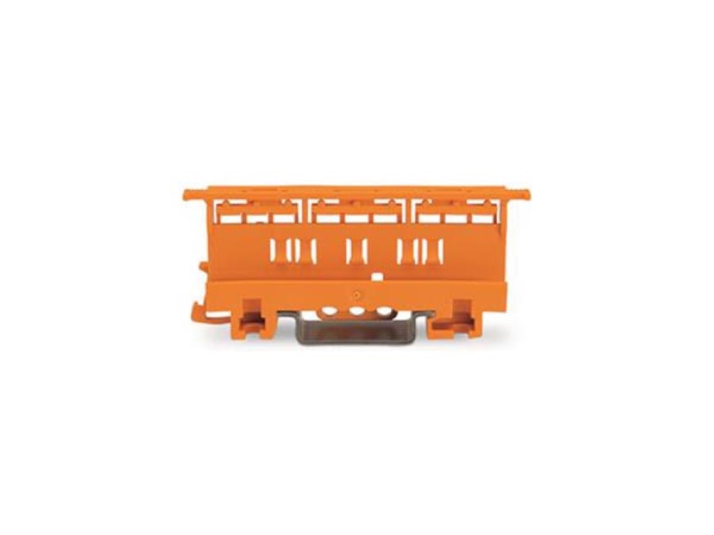 BASE DE MONTAGEM - SÉRIE 221 - 4 mm² - MONTAGEM COM PARAFUSO/CALHA DIN 35 - LARANJA_0
