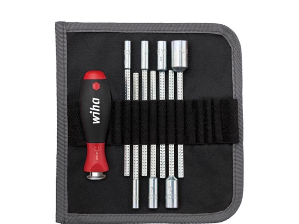 Chave de fenda Wiha com conjunto de lâminas intercambiáveis   SISTEMA 6 Chave de porca hexagonal 8 unid. (27712)_0
