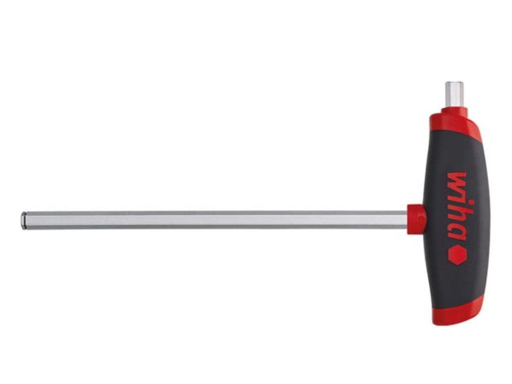 Wiha L-key com punho em T ComfortGrip Hexagon MagicRing® com accionamento lateral, cromado mate (45440) 3 x 100 mm_0