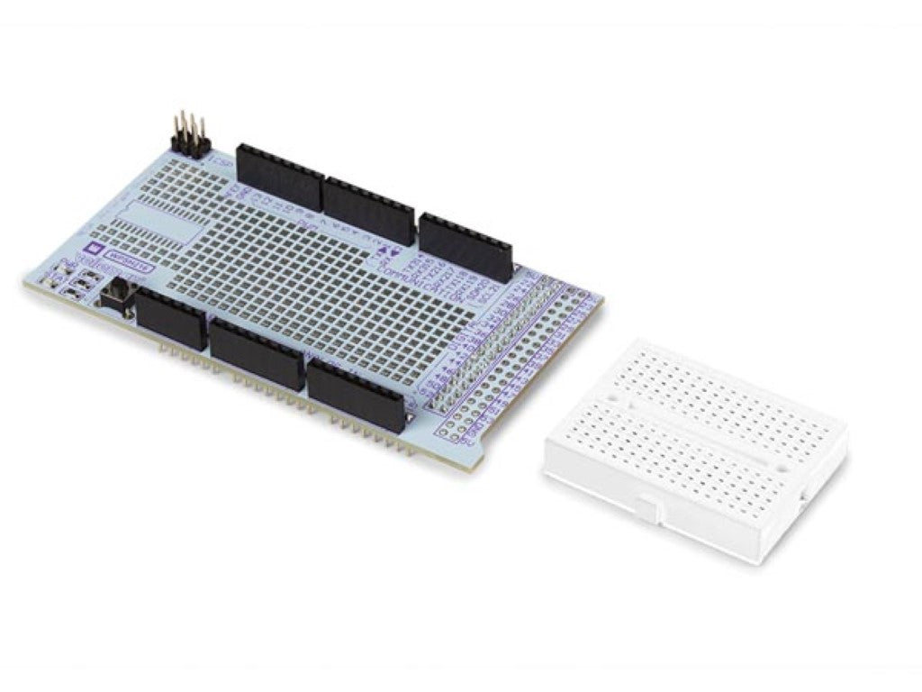 PLACA DE PROTOTIPAGEM PROTOSHIELD COM MINI BREADBOARD PARA ARDUINO® MEGA_0