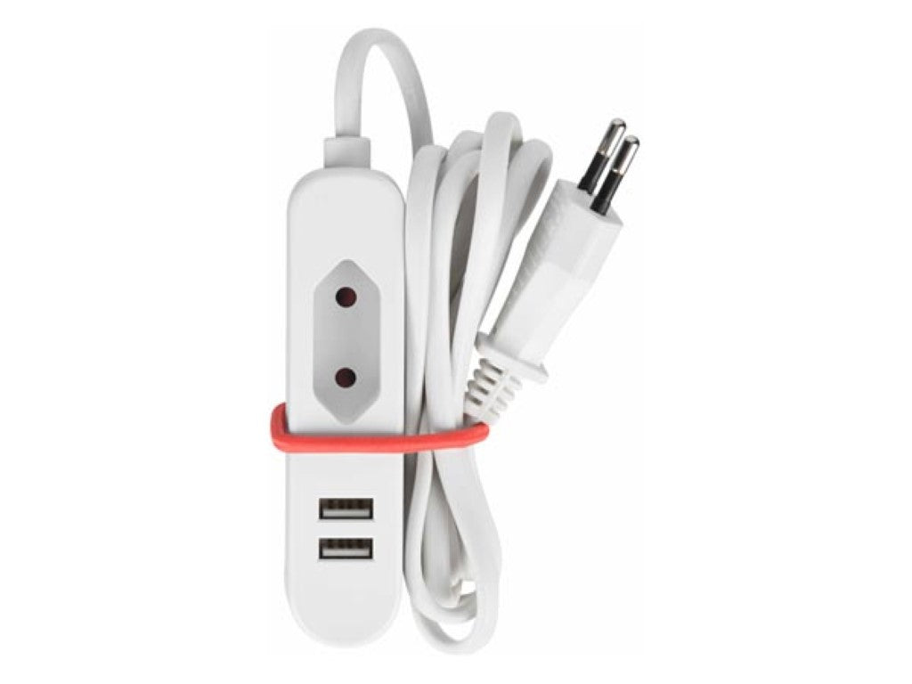 TOMADA EURO 1 ENTRADA COM 2 PORTAS USB - IDEAL PARA LEVAR EM VIAGEM_0