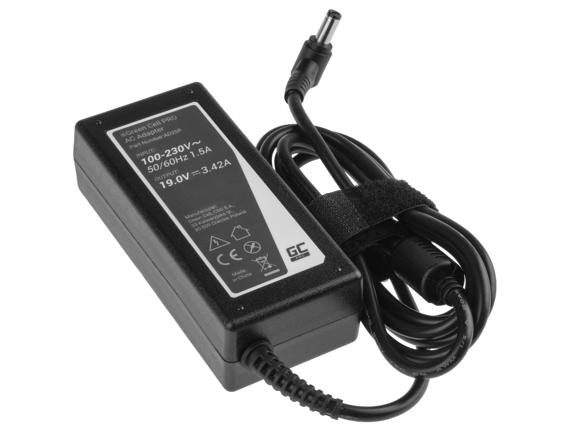 Green Cell PRO Charger / AC Adapter 19V 3.42A 65W for Asus R510C R510L R556L X550C X550L Toshiba Satellite C650 L750_3