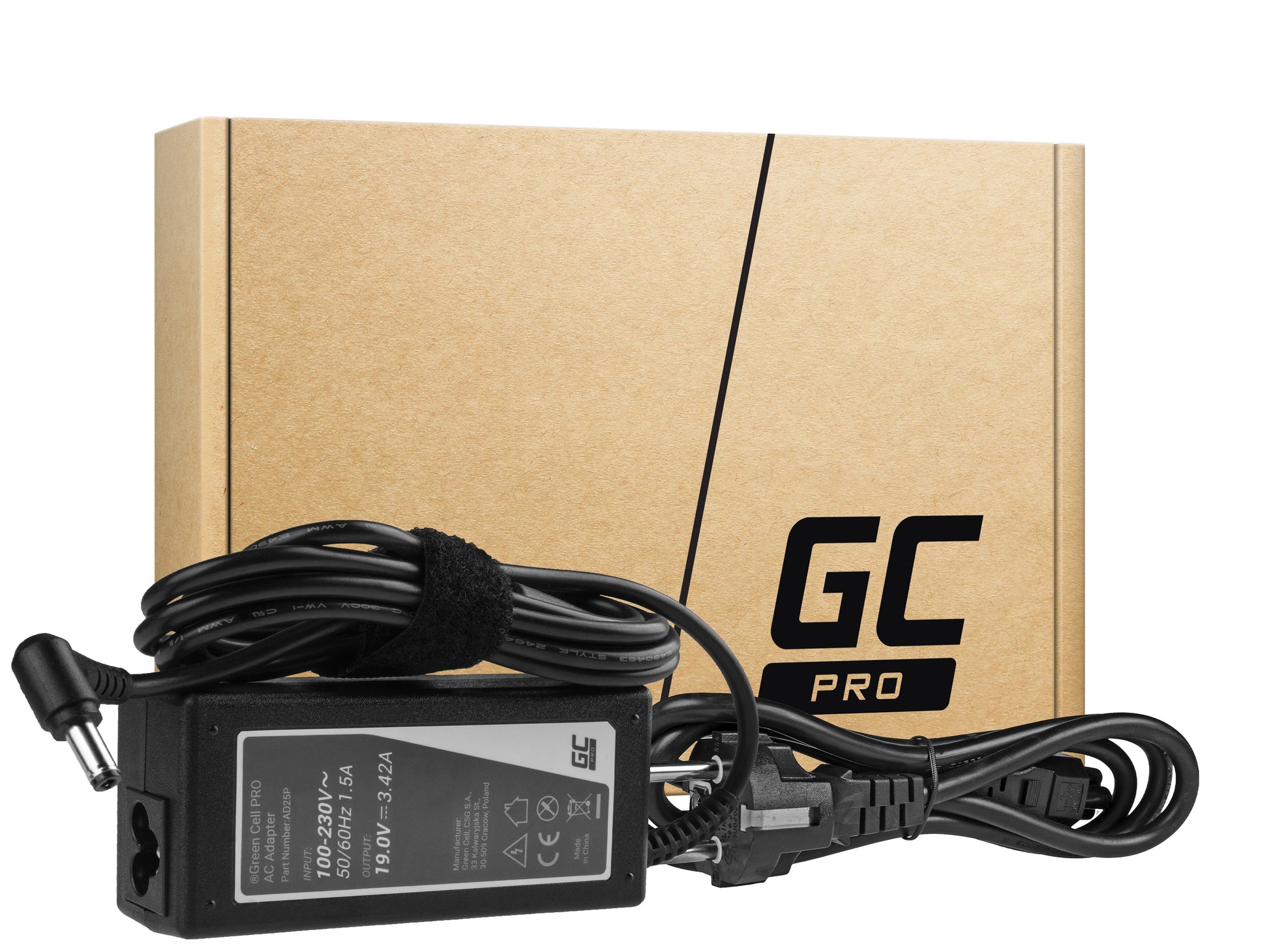Green Cell PRO Charger / AC Adapter 19V 3.42A 65W for Asus R510C R510L R556L X550C X550L Toshiba Satellite C650 L750_0